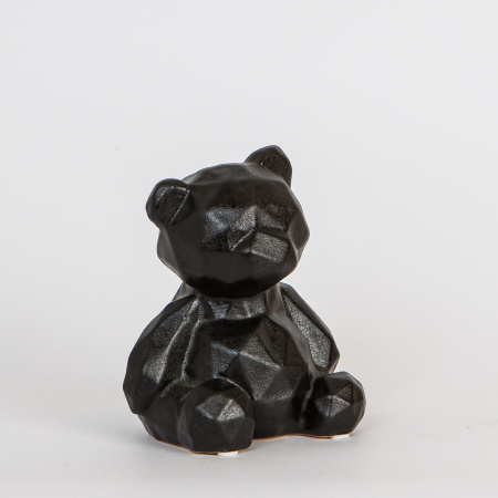 Статуэтка "Медвежонок" черная, малая