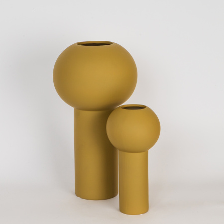 Ваза "Фонарик" горчичный большой