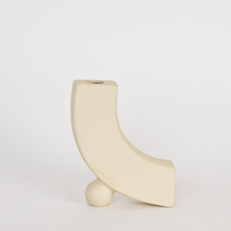 Ваза "Bend" кремовая