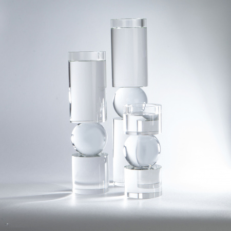 Стеклянный подсвечник большой