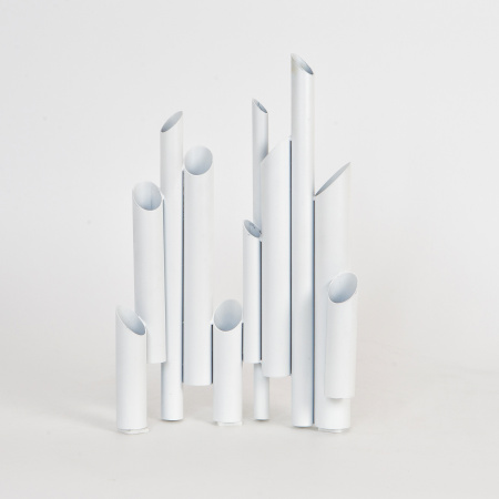 Ваза-статуэтка "TUBES" L, белая