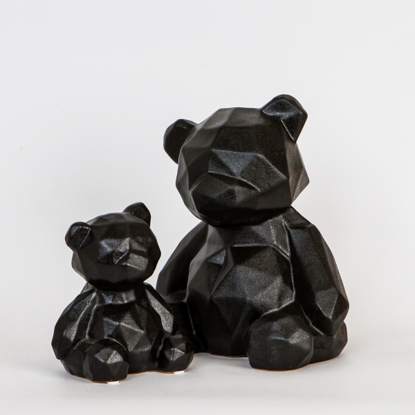 Статуэтка "Медвежонок" черная, большая