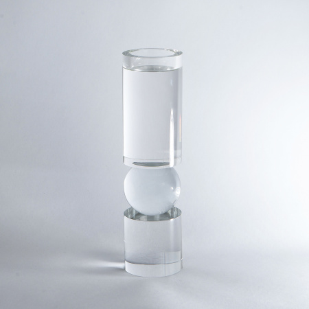 Стеклянный подсвечник средний