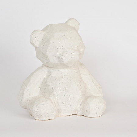Статуэтка "Медвежонок" белая, большая