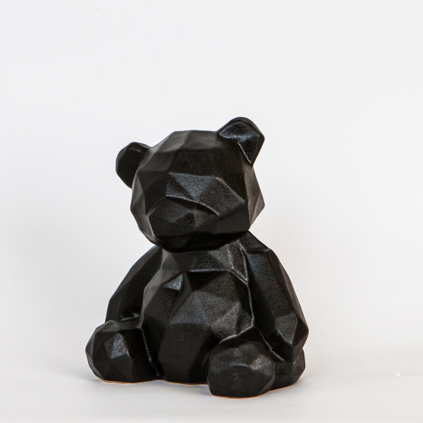 Статуэтка "Медвежонок" черная, большая